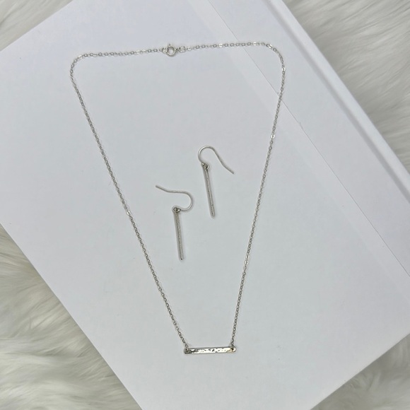 Sterling Silver Necklace and Earring Set - Picture 1 of 7